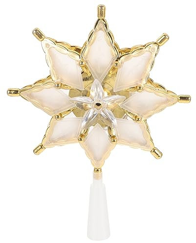 Yardwe Weihnachtsbaumspitze Christbaumspitze Beleuchtet Leuchtende Weihnachtsbaumspitze Stern für Weihnachtsbaum