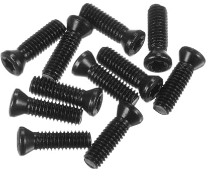 HARFINGTON 10pcs Torx Screw M4x14mm 12.9 Grade Round Flat Head with T15 Torx Wrench Screwdriver for Replaces Carbide Insert Cutters CNC Lathe Tool, Grey