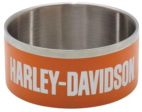 Harley-Davidson Double-Wall Insulated Stainless Steel Dog Bowl Pet Water Bowl