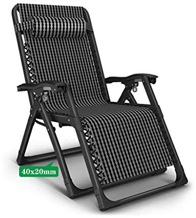 Zero Gravity Klappbarer Outdoor-Loungesessel, Faltbare Liegestühle, strapazierfähig, für Terrasse, Pool, Deck, Balkon, Strand, Rasenmöbel, Grau