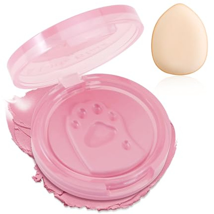 Boobeen Palette di fard opachi per guance, crema di fard rosa, fard ad alto pigmento, fard per viso sfumabile per un trucco naturale e sicuro