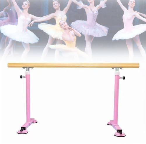 Tragbare Ballettstange, 6-fach Verstellbare Professionelle Reckstange Für Tanzübungen Aus Holz, Super-Saugkraft, Tragfähigkeit 880 Pfund, Für Yoga-Studio, Innenbereich, Tanzstudio, Klassenzimmer
