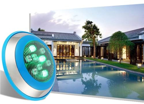 Lumière LED Submersible, Spot Encastrable Exterieur, Projecteur De Piscine LED Sous-marin RGB 12V, Lumières De Piscine Basse Tension Étanches IP68, Pour Fontaine Éclairage Sous-marin(RGB,24W)
