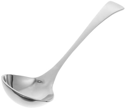 Anneome 2pcs Stainless Steel Soup Ladles Long Handle Serving Spoons for Sauce Gravy Soup Dishwasher Safe Kitchen Tool