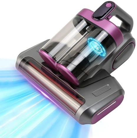 Ruiqas Aspirapolvere Senza Fili,13 KPa Aspirapolvere per Materassi,Dispositivo per la Rimozione Degli Acari con UV-C e Ultrasuoni per Peli di Animali Domestici