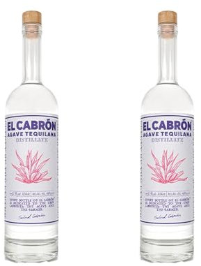 El Cabrón 100% Blue Agave Tequila 2 x 70cl | Authentic Mexican Tequila | 40% ABV | made Sustainably from the traditional process with 100% Wild Blue Agave