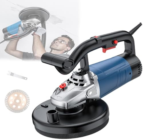 3800w Power Hand Planer,Electric Wall Planing Machin,6-Speed Adjustment,90° No Dead Angle Planing,with Wrench and Grinding Disc,for Shovelling Putty,Whitewash,Paint,Kit2