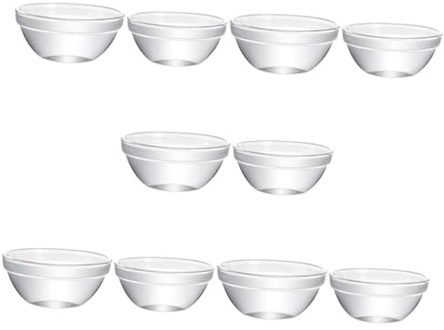 BESTYASH 10 pezzi Ciotole Vetro Decorativo Ciotole per Dessert e Antipasti Resistenti e Facili da Design e Impilabili per e Feste