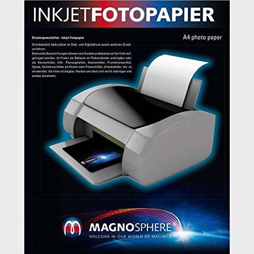 10 Blatt A3 Fotopapier magnetisch Magnetpapier weiß matt - für Inkjet, Premium-Magnetpapier