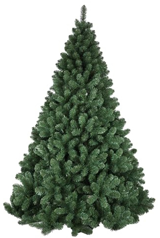 Albero di natale Pino 150 180 210 230 270 CM SUPER FOLTO REALISTICO VERDE NATALE (270CM)