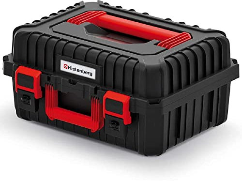 HEAVY Toolbox - Caja de herramientas (asas ergonómicas, cierres de sujeción, estructura de pared reforzada, 445 x 360 x 216 mm), color negro