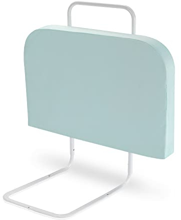 Tubiaz Griglia di protezione per letto da 60 cm, regolabile in altezza con 5 fori, per bambini, protezione contro le cadute dei bambini, per lettino da famiglia (60 cm, verde lago)
