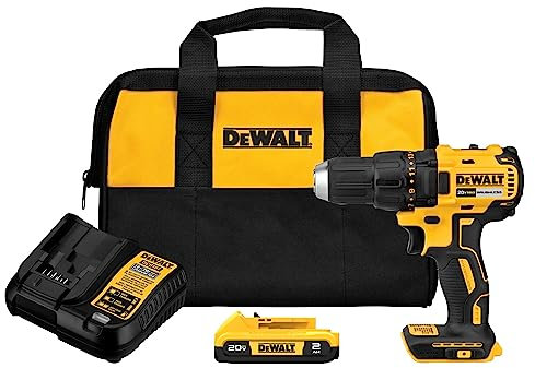 DEWALT 20V MAX Cordless Drill Driver, 1/2 Inch, 2 Speed, XR 2.0 Ah Battery and Charger Included (DCD777D1)