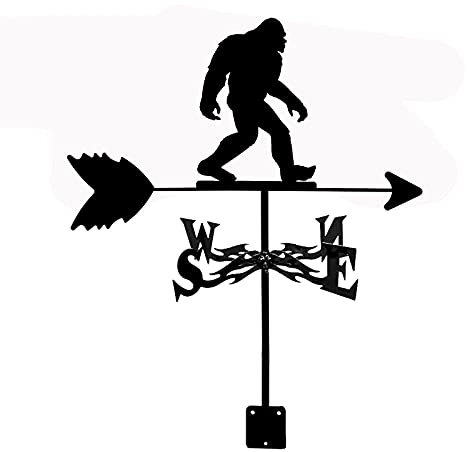 JESSAH Wetterfahne Wetterfahne Elster Vogel Bigfoot Adler Silhouette Wetterfahne Windrichtungsanzeige Edelstahl korrosionsbeständig Wetterhahn Messwerkzeug mit Halterung