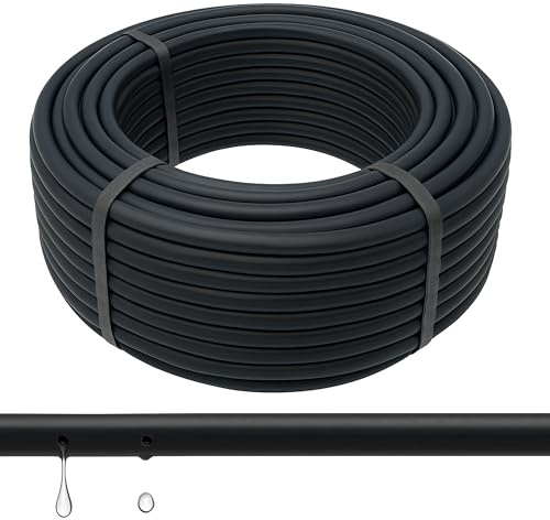 MAKA Tubo Ala Gocciolante Irrigazione 2.2 Litri/Ora 16mm Striscia Tape Polietilene Acqua Forato 4 Gocciolatoi a Goccia Orto Bobina Diverse Misure Resistente UV (100 metri, Passo 20)