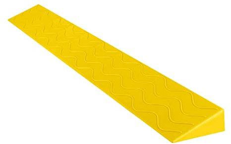 Türschwellenrampen, Tragbare Schwellenrampen, Rollstuhlrampe Tragbare Bordsteinrampe Für Kehrrobotertüren im Innenbereich, Rutschfeste, Solide Türschwellen-Rollstuhlrampe, Schneidbar ( Color : Yellow