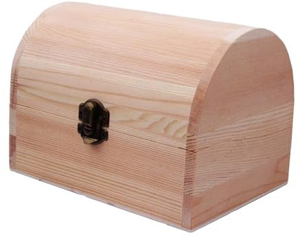 harayaa Unvollendete Holzkiste, Bastel Aufbewahrungsbox, Spielzeugtruhe, Spielzeugkoffer für Heimdekoration, Sammlerstücke, Party, 16cmx12cmx11.5cm