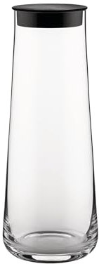 Alessi Eugenia NF09/3100 - Designer Carafe with Silicone Stopper, Minimalist Aesthetic, in Crystal Glass, 110 cl