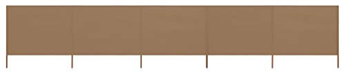 Xichuzi 5-teiliges Windschutzgewebe 600 x 120 cm Taupe, Zaun Sichtschutz, Sichtschutz Garten, Windschutz, Gartensichtschutz, Bauzaun Sichtschutz, Terassen Sichtschutz - 47163