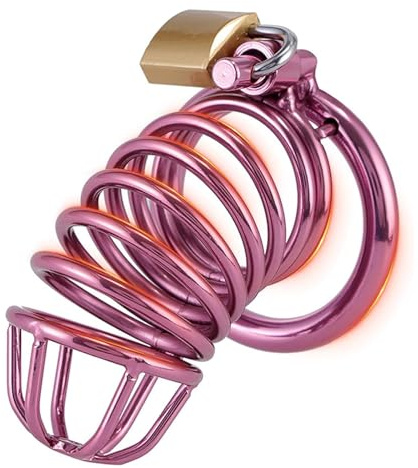 BDSMYOU Cage à Pénis en Métal Cages de Chastete Male,Cage de Chasteté pour Hommes Extrême,Ceintures de Chasteté,Jouets Dure,Fesseln Fétiche Jouets Sexuels pour les Hommes (Ø：50mm)