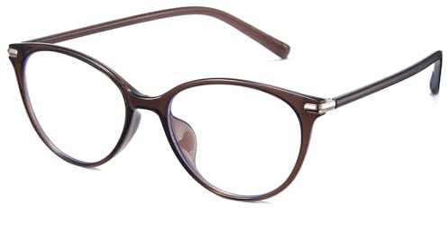 Cyxus Blåljusfilter glasögon utan styrka män kvinnor mode dator skyddsglasögon skärmglasögon gaming glasögon 8322, BRUN, Medium