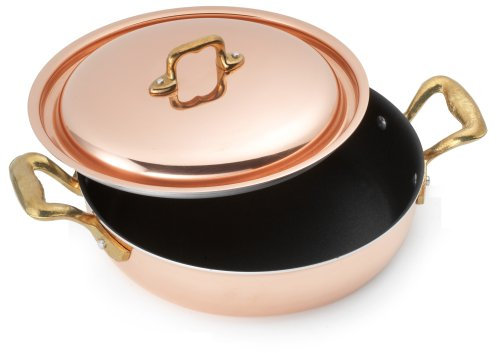 Ballarini 54228b.24 Il Rame SERVIER Padella, 24 cm con Coperchio