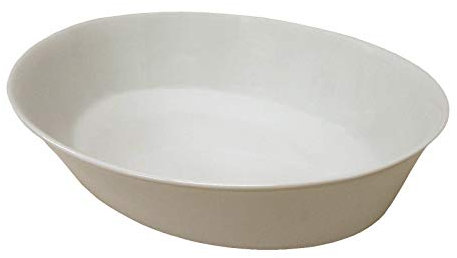 BOWL BOL CUENCO ENSALADA ENSALADERA OVALADO GRANDE PORCELANA BLANCO