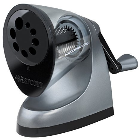Westcott E-16549 00 iPoint ClassAct Titan Nitrid beschichteter manueller Anspitzer, grau