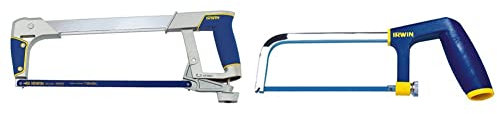 Irwin 10504407 I-125 New Professional Metal Hacksaw and Blade with Soft Grip, 300mm & 10504409 Junior Mini Heavy Duty Hacksaw and Blade, 150mm