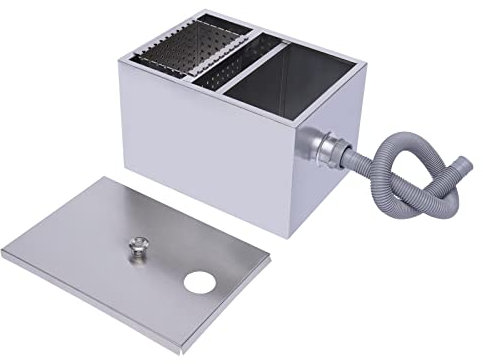 DiLiBee Séparateur de graisse Interceptor en acier inoxydable - 35 x 25 x 23 cm