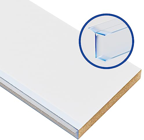 Prima Renovierungs-Systeme Sockelblende Küchen | Sockelleiste Küche mit Dichtungsprofil | Küchensockel 19 mm | Farbe und Größe wählbar (1800 x 100 mm, Weiß)