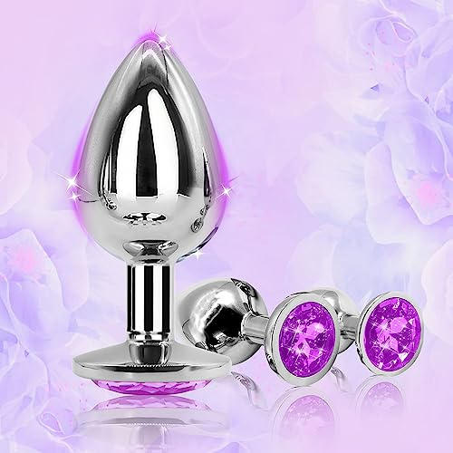 JR4-Kit De Productos De Acero Inoxidable Morado para Hombres y Mujeres, pare jas Principiantes ậḿậl Plṹg tậpṑn ậnậl ậnậlṧ bṹtt plậy plṹgṧ ậnậlplṹg ậnậleṧ bṹttplṹgṧ pṝinḉipiậnteṧ ḿetậl