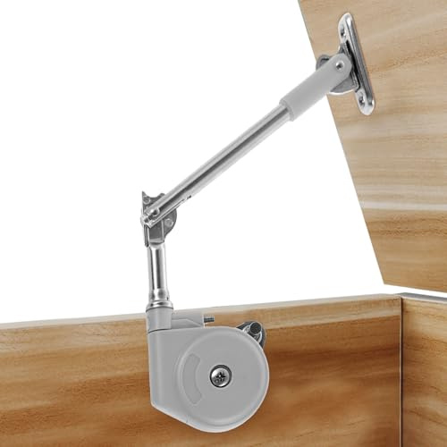 Lot de 2 charnières à fermeture douce pour boîte à jouets en bois, couvercle ouvert à 105 degrés avec fermeture amortie, coffre à jouets et charnières de support de couvercle d'armoire pour boîte à