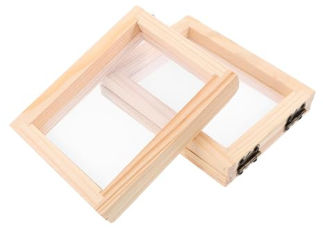 Sewroro 2stücke Papierherstellungsform Holzrahmen Für DIY Papierherstellung Sieb Mit Rahmen Für Handgefertigte Papierherstellung Papiersieb Mit Hölzerner Form Für Basteln