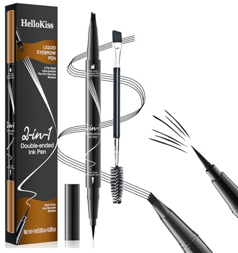 ZYEKIU Lapiz Cejas 2 en 1 Lapiz de Cejas de Doble Punta con Microblading