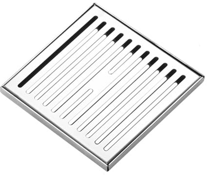 Grille De Puisard Carrée En Acier Inoxydable 304 Pour Système De Drainage De Tranchée Extérieur, Couvercle De Puits Décoratif Pour Cour Et Allée, Disponible En Tailles De（Style 2-Lxwxh-40X40X1.3Cm）