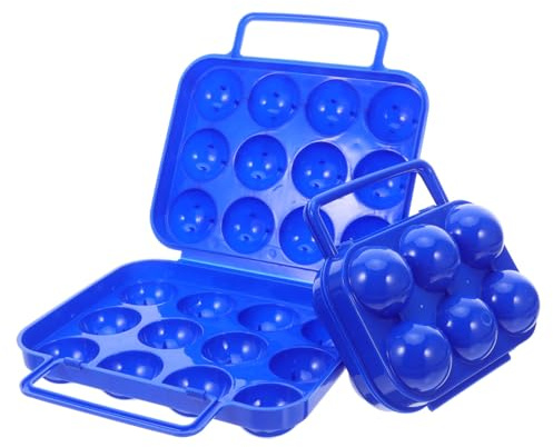 Ciieeo Porte-Œufs De Camping Portable Lot De 2 Boîtes Incassables 6 Et 12 Compartiments Rangement Pour Réfrigérateur Pique- Et Voyage Protection Antichoc Pour Œufs Frais