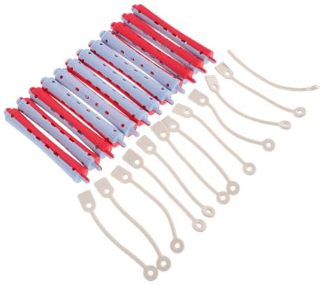 PartyKindom Rizos Duraderos de Plástico Antideslizantes 12 Varillas Rizadoras para Permanente Ondas Frías Alta Eficiencia para Peluquería Profesional y Peinado