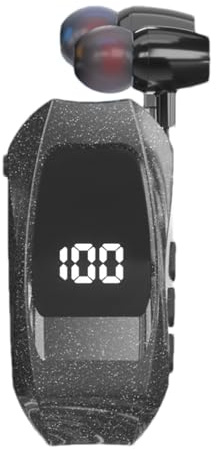 Auriculares estéreo retráctiles con clip, inalámbricos, retráctiles, con clip de cuello, auriculares inalámbricos, clips de cuello, sin cable, auriculares estéreo de alta fidelidad, auriculares de