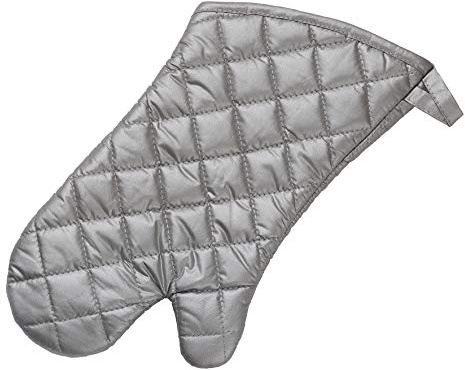 KÜCHENPROFI Topfhandschuh APOLLO Silber, hitzebeständig bis 250 °C | Ofenhandschuh, beschichtete Baumwolle, für Links- und Rechtshänder, praktische Aufhängelasche, Hitzeschutz bis 250°C