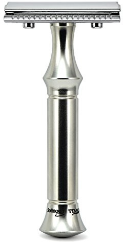 TIMOR Rasierhobel aus Edelstahl, 80 mm Griff - geschlossener Kamm - Designed and Made in Germany