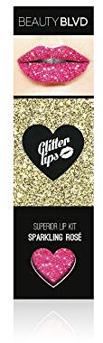 BEAUTYBLVD Glitter Lips, Cruelty Free Lip Kit - Sparkling Rosé