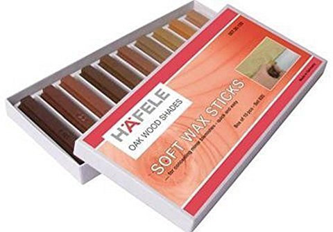 New Soft Wax Stick Assortment Wood Filler Sticks Pack of 10 Oak Shades HAFELE