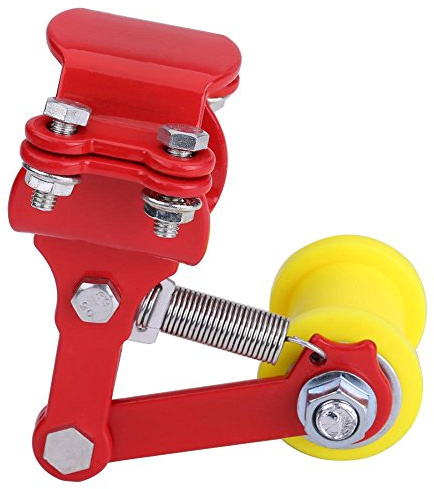 Universale Catena Tenditore di regolazione Moto modificati Accessori(rosso)