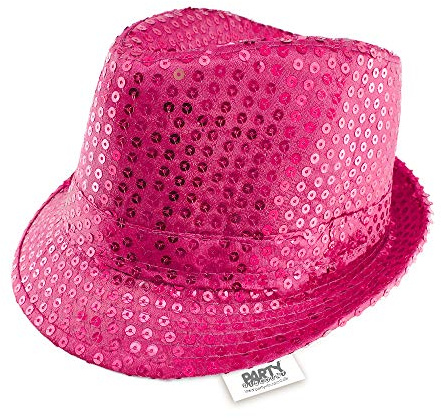 PARTY DISCOUNT Hut Disco mit Pailletten, pink