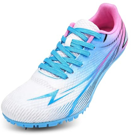 Zapatillas De Atletismo, Zapatillas Unisex Para Correr Profesionales, Zapatillas Deportivas Con Clavos De 8 Clavos Para Hombres Y Mujeres, Zapatillas Cómodas Para Sprint, Running (36,Sky Blue)