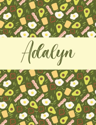 Adalyn: Weekly Menu Planner & Grocery ListMeal Planner Cookbook For Eating Right