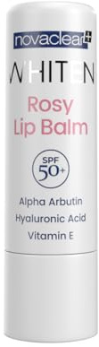 Novaclear Rosy Lip Balm - 4.9g SPF50 Sun Protection, Moisturizing, Dark Prevention for Pigmented & Dark Lips | For Women & Men