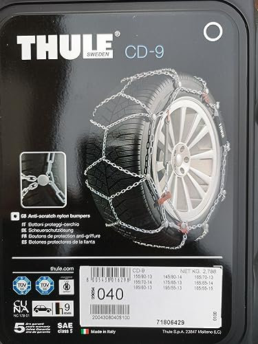 THULE Catene da Neve KONIG per auto, crossover, SUV Omologate Varie Misure (CD9 - 040)