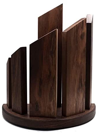 Ceppo Coltelli Portacoltelli Magnetico Portacoltelli in Legno di Noce Forte Magnetismo Portaoggetti Inferiore Antiscivolo per Regalo da Cucina per Cucina